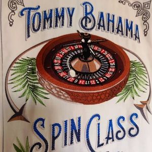 Tommy Bahama 100% Silk Gambling Casino EMBROIDERED MENS CAMP shirt